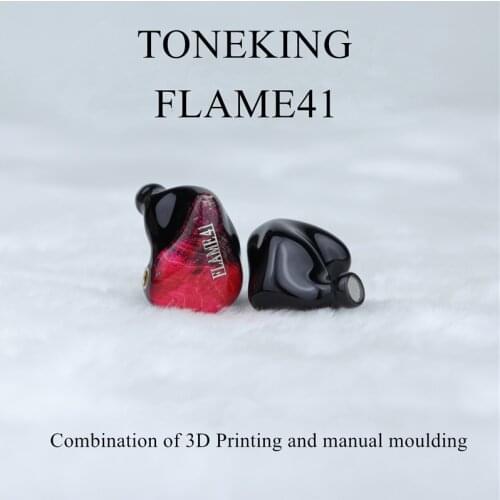 Toneking FLAME41HiFi Earbuds 1 Dynamic+4 nuit Balanced Armature Earphone Headphone Monitor Custom with MMCX Interface