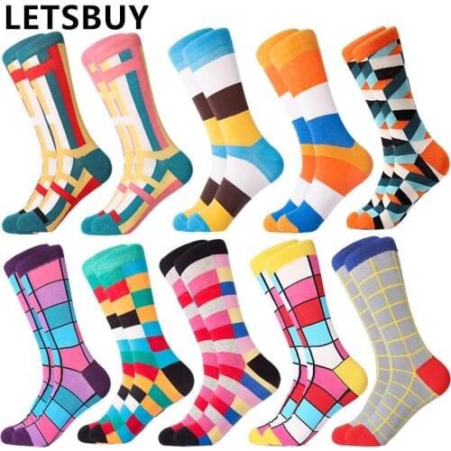 LETSBUY Hot Sale british style men women unisex crew socks autumn winter Calcetines de hombre