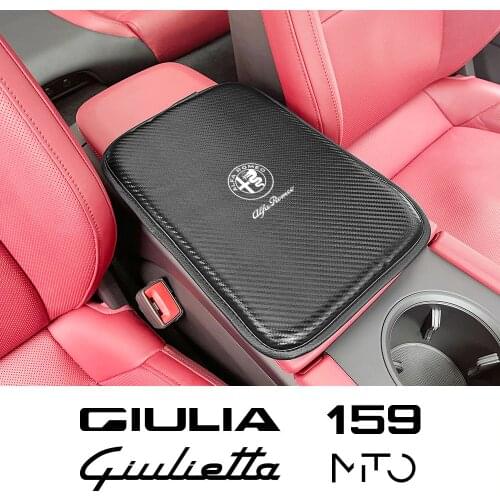 For Alfa Romeo Giulietta Giulia MiTO 159 156 147 Sportiva Stelvio Car Armrest Pad Car Accessories Interior Protective Cushion