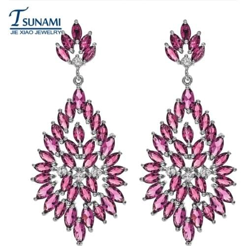 Luxury four colors of zircon horse eye earrings A fashion jewel for a womans wedding party ER-117