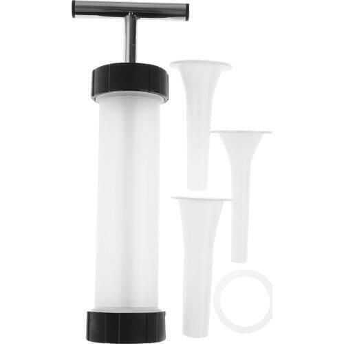 Hand Operated Sausage Meat Filler Machine for Sausage Meat Stuffer Filler with Food Maker Funnel Nozzle Set Gadget Kitchen Tools