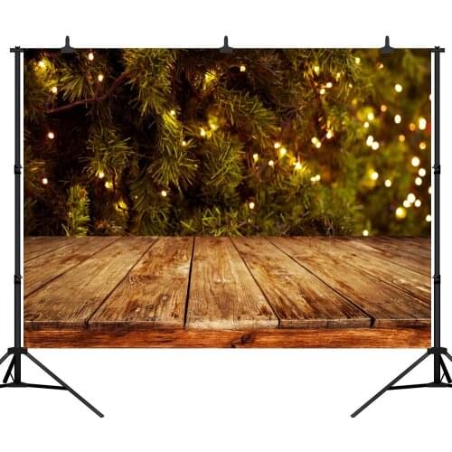 Scopiso Wooden Board Pine Branch Decor Christmas Photography Backdrops Customized Photographic Backgrounds for Photo Studio