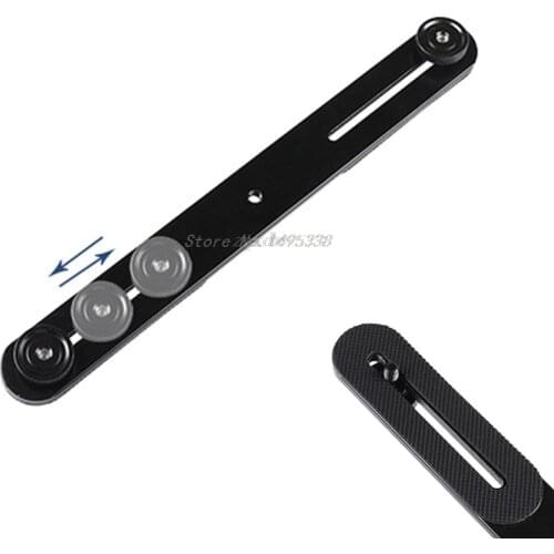 Universal Dual Flash Bracket Holder with 2 Adapter Screws For 1/4'' Screw Hole Studio Tripod Light Stand Digital SLR Camera NEW