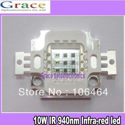 10W IR 940nm Infra-red High Power LED Chip bulb Lamp 4.5-5V