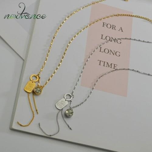 Nextvance Cute Bear Stainless Steel Necklaces Imitation brand Bear With Diamond Pendant Neckalce For Baby Girl Boy Jewelry Gift