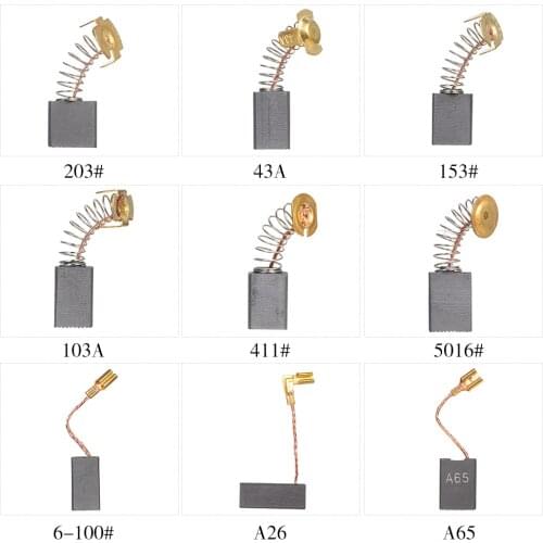 10 PCs Electric Drill Carbon Brush Spare Part with 25mm Spring and Copper Core for Generic Electric Tool Motors Rotary Tool