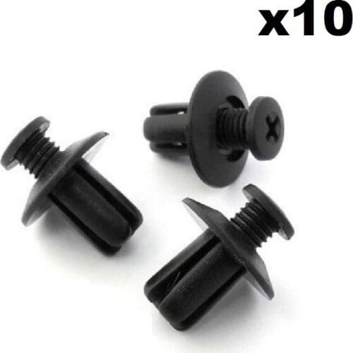 10x For Mazda Plastic Trim Clips Scrivets- For wing & wheel arch linings mudguards