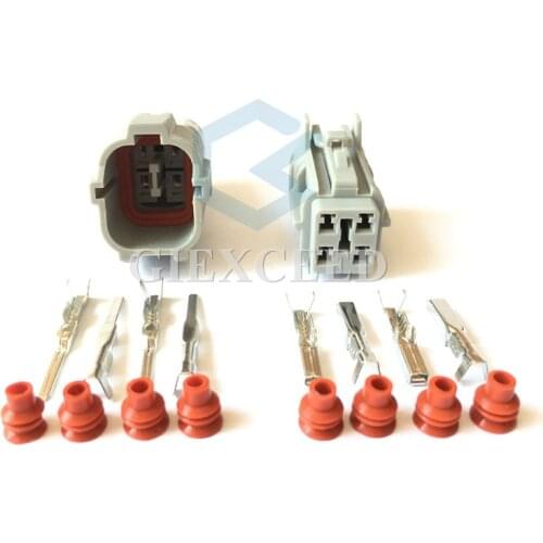 2 Sets 4 Pin MG640333 MG610331 Sealed Male Female Plug Waterproof Auto Electronic Fuel Pump Connector Light Lamp Socket