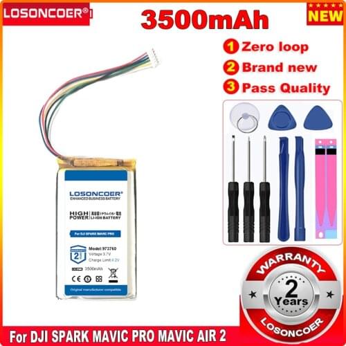 973760 Battery 3500mAh For DJI SPARK MAVIC PRO MAVIC AIR 2 Remote Control Batteries Accumulator 6-wire plug 1ICP10/37/61