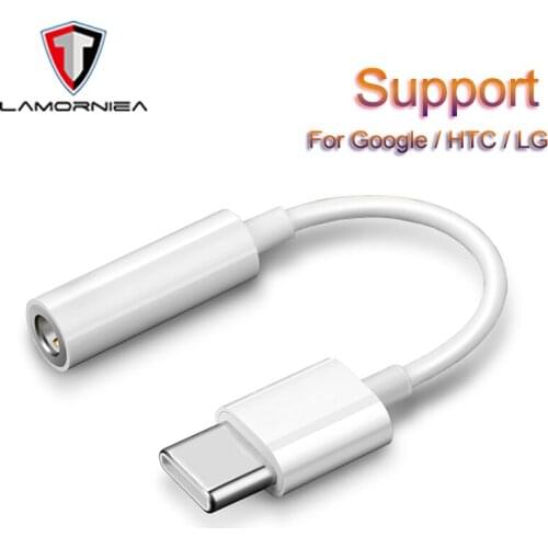 Lamorniea Type-C To 3.5MM Headphone Jack Adapter DAC Chip For Google Pixel 2 Nexus HTC U11 U12 OPPO LG USB-C Digital To 3.5 MM