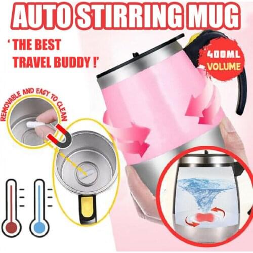 Auto Stirring Mug Electic Self Stirring Stainless Steel Mixing Coffee Cup AUG889