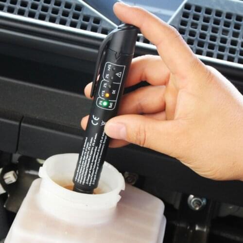 Automotive Brake Liquid Digital Tester Brake Fluid Liquid Tester DOT3/DOT4 Automotive Testing 5 LED Car Diagnostic Indicator Pen