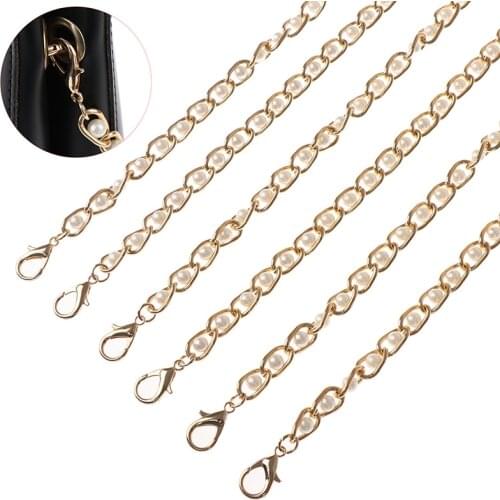 Imitate Pearl Bag Chain Strap For Handbag Accessories DIY Purse Belt Handles Cute Beaded Chain Tote Bag Straps Bag Accessories