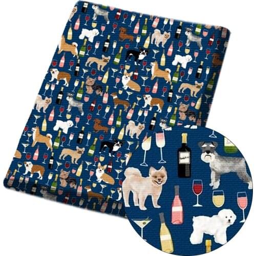 Cheerbows Animal Printed Polyester Cotton Fabric 45*140Cm Cloth Fabrics DIY Craft Appreal Needlework Dress Sewing Accessories