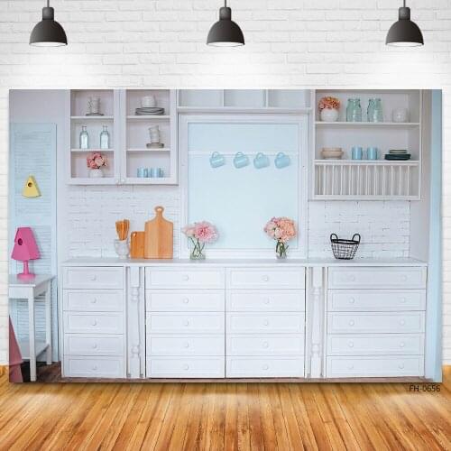 White Brick Wall Flower Indoor Decoration Vinyl Backdrop Newborn Baby Shower Birthday Party Photo Studio Photography Backgrounds