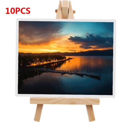 Wooden Artist Pen Brushes 15.5*8.5*1.6cm 10pcs Easel Mini Photo Paint By Number Mini Easels Painting Holder Stand Paint Tools