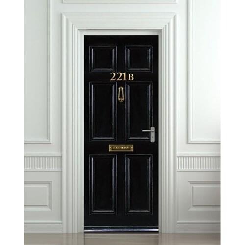 Print Art Picture 3D Door Sticker Hotel Room Number DIY Home Decor Decals Self Adhesive Waterproof Mural For Bedroom Renovation