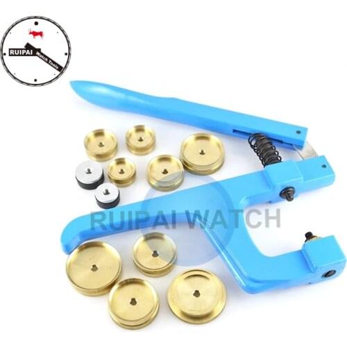 Watch Tool Handheld Watch Glass Press Tool with Assort Size Aluminum Watch Dies for watchmakers