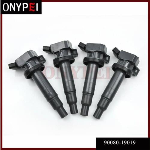 4x 90080-19019 Ignition Coil 90919-02239 90919-T2002 For Toyota Celica Corolla Matrix 1.8 Rav4 Yaris MR2 9091902239 9008019019