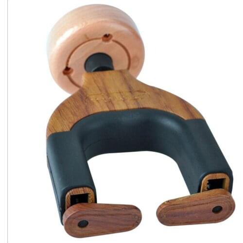 Auto Lock Guitar Mount Wall Hanger Hook Stand Hard Wood Base for Bass Electric Acoustic Folk Classical Guitar Parts Accessories
