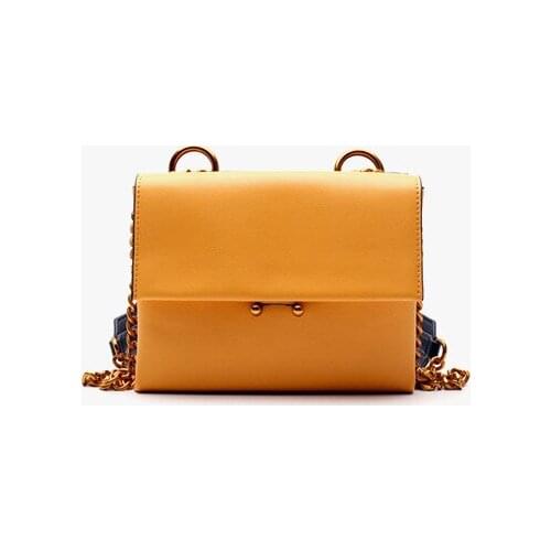 OUSSON New Design Small Square Leather Crossbody Bag Exquisite Female Retro Chain Bag For Woman