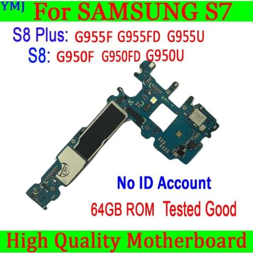 Original Motherboard For Samsung Galaxy S8 G950F G950FD G950U G955F G955U G955FD Unlocked With Chips Android Logic Board EU Vers