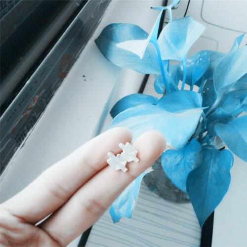 Fashion plated cactus stud earrings, planar hollow out cactus stud earrings for women