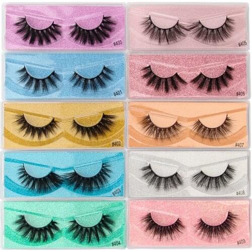 Natural 3D Mink Lashes Wholesale Fake Lashes Wispy Fluffy Dramatic Volume Eyelashes Extension Thick Long Eye Lashes Makeup Tool