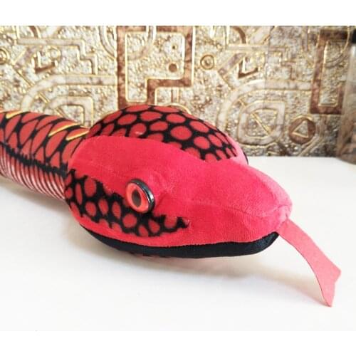 New red animal snake Children Plush Toy Baby Kids Toy Christmas Birthday Stuffed Gift Snake