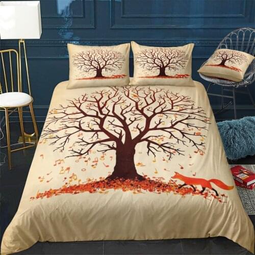 Autumn Sonata Quilt Cover Pillowcase 3Piece Comforter Bedding Set With Pillow Case Single Double Duvet Cover Home Decora