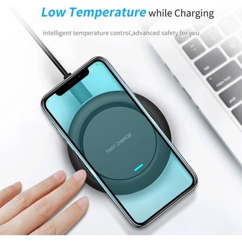 New Fast Charging 10W 15W Portable QI Wireless Charger Cell Phone Charging Pad Battery Charger For iPhone For Android Phone