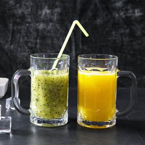 400ML Transparent Glass Coffee Cup With Handle Milk Whiskey Tea Beer Creative Heat Resistant Glass Drinking Juice Tea Cups