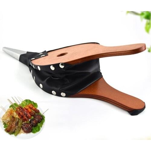 Manual outdoor barbecue tools leather tiger fireplace drum manual wooden blower
