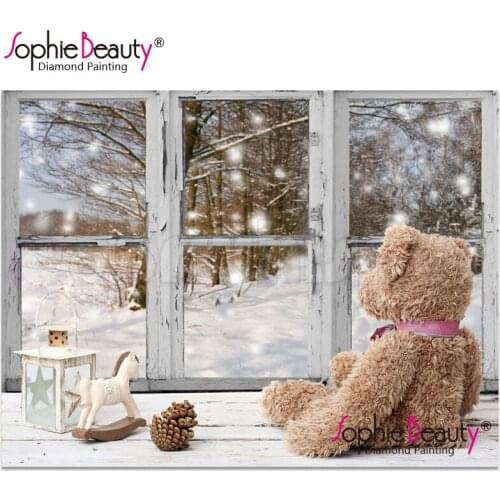 Sophie Beauty Toy Bear Full Square Round Diamond Painting Diamond Snowing Cartoon Embroidery Resin Drills Christmas Gift 202042