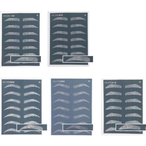 5pcs Silicone Tattoo Stencil Training Skin Permanent Makeup Eyebrow Tattoo Practice Fake Skin Microblading Tattoo Tool Accessory