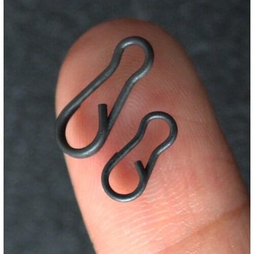 30pcs/lot Carp fishing multi clips quick change connector matte black easy link swivels snap terminal tackle rolling swivels