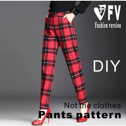 Female Korean style loose harem pants pattern radish pants 1:1 cropping design pattern BCK-38