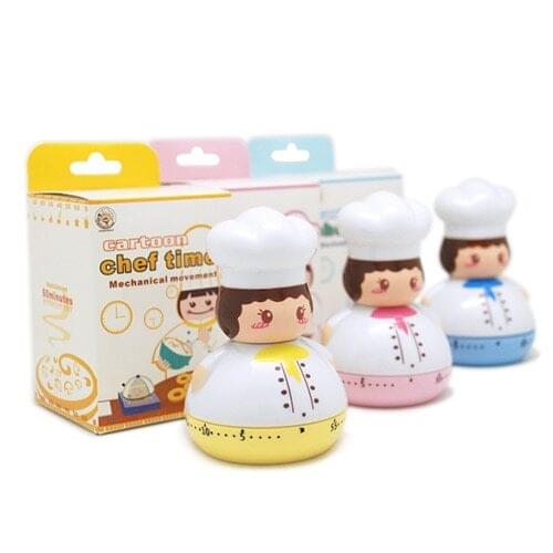 Fat Chef Style Kitchen Timer 60 Minutes Timer Mini Kitchen Timer 60 Minute Min Timer Easy Operate Kitchen Useful Cooking