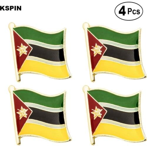 Mozambique Flag Pin Lapel Pin Badge Brooch Icons 4pcs