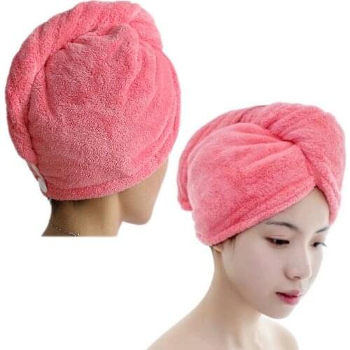 1pcs Hair Fast Drying Dryer Towel Bath Wrap Hat Magic Microfiber Women Super Absorbent Shower Cap Quick Cap Turban Dry
