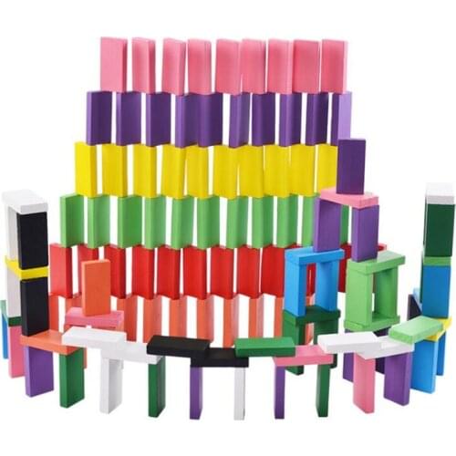 120 Pcs Lot Board Game For Kids Gift Wooden Domino Set Non-toxic Green Painting Children Toys Wooden Toys Dominos Best Gifts