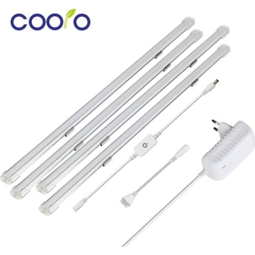 2/4PCS 50CM LED Bar Light Touch Sensor Dimmer LED Cabinet Light Seamless Connecting 2835 LED Hard Strip Light Kitchen 24V