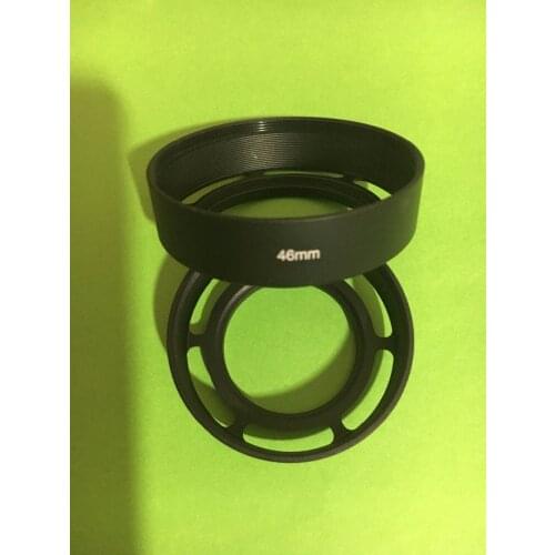 2 in 1 Metal standard Lens Hood 46 49 52 55 58 62 67 72 77mm Screw-in Telephoto Tubular Lente Protect For lens DSLR camera