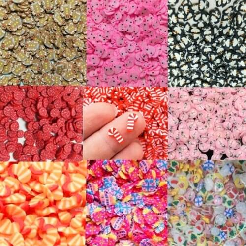 20g Soft Pottery Addition Soft Cartoon Slices For Slime Fluffy DIY Nail Mobile Supplies Slime Accessories Kits For Children