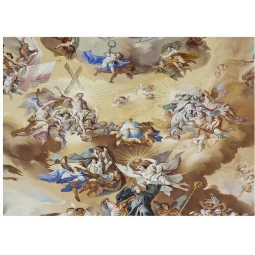 3D photo wallpaper custom 3d ceiling wallpaper murals European condole top angel zenith murals 3d living room wallpaper decor