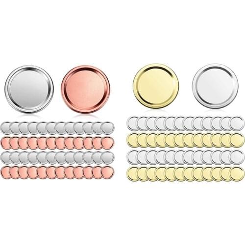 50 Pieces 70mm Mason Jar Split-Type Lids, Leak-Proof and Secure Canning Jar Caps for Mason Jar