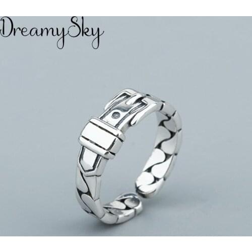Bohemian Vintage Big Belt Ring For Women Boho Antique Silver Color Knuckle Rings Boho Jewelry Anillos