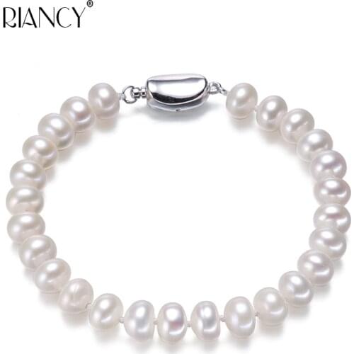 Fashion Jewelry All-match Classic white Natural FreshWater Pearl Bracelet for Women Accessories