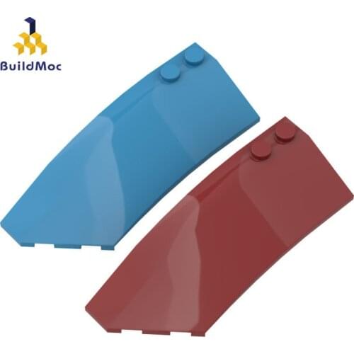 BuildMOC 41750 8x3x2 wedge brick (left) ldd41750 For Building Blocks Parts DIY Construction Educatio