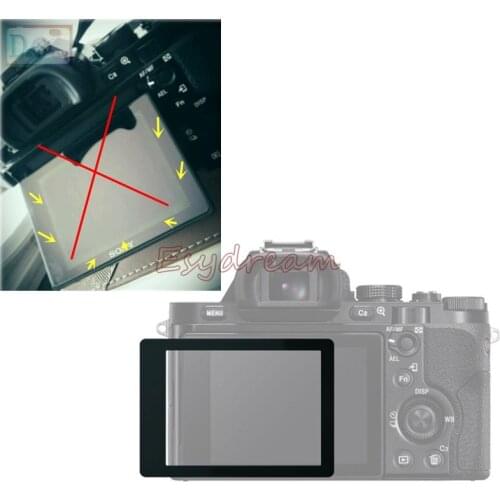 Black Edging 3M Glass LCD Screen Protector Guard Cover Pefect for Sony A7 A7r A7s Concave Screen Replace PCK-LM16